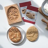 Cookie Mold Cracker Mold Wooden Carving Mold Gingerbread Cookie Mold Lightinthebox - thumbnail