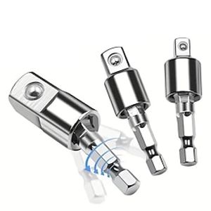 Universal 360 Degree Swivel Connector Sleeve Electric Hex Handle Square Wrench Head Socket Adapter Tool Power Drill Accessories Lightinthebox