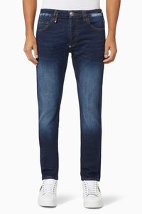 Super Straight Cut Institutional Denim Jeans in Cotton