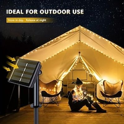 20m String Lights Christmas Light String 200pcs LED Cool White BallBall String Lights LED Strip Light Solar 2 V Lightinthebox