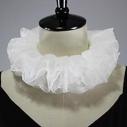 Retro Vintage Rococo Victorian Renaissance Neck Collar Ruffled Collar Women's Halloween Party Collar Lightinthebox