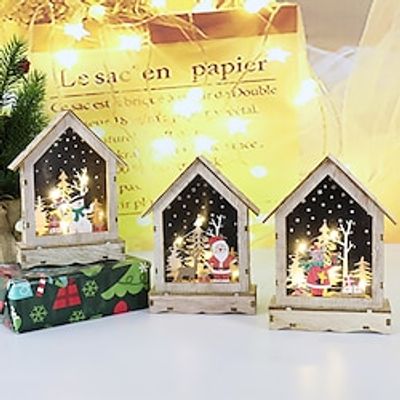 Christmas Decorations Illuminated Cabin Christmas LED Wooden Small House Creative Christmas Gift Desktop Ornaments Lightinthebox Christmas Decorations Illuminated Cabin Christmas LED Wooden Small House Creative Christmas Gift Desktop Ornaments Lightinthebox