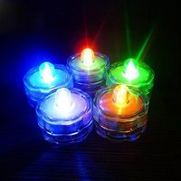 12Pcs Waterproof Flameless Electronic Colorful Wedding Chirstmas Decoration Vase Candle Lights