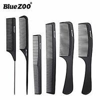 6pcs set professional hair brush comb salon barber anti-static hair combs hairbrush hairdressing combs hair care styling tools Lightinthebox - thumbnail