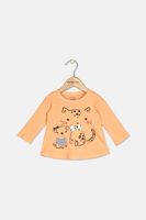 Baby Girls Dog & Cat Longsleeve T-Shirt  Melon Ball Heather - thumbnail