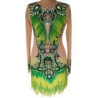 Rhythmic Gymnastics Leotards Artistic Gymnastics Leotards Women's Girls' Kids Leotard Spandex High Elasticity Breathable Handmade Long Sleeve Training Competition Dance Rhythmic Gymnastics Artistic Lightinthebox - thumbnail