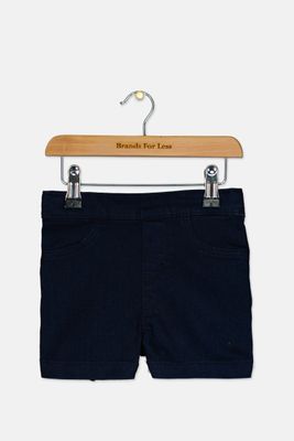 Kids Girl Pull-On Shorty Shorts Navy Kids Girl Pull-On Shorty Shorts Navy