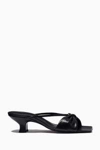 Freya Mules in Grained Leather
