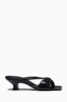 Freya Mules in Grained Leather
