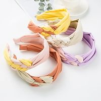 1PC Women's Girls' Headbands Headband For Formal Daily Date Birthday Fashion Minimalist Fabric Mixed Color Purple Pink Lightinthebox - thumbnail