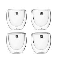 Royalford Double Wall Cup Set, 80Ml Borosilicate Glass Cup - RF10568