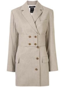 Rokh belted oversized blazer - NEUTRALS