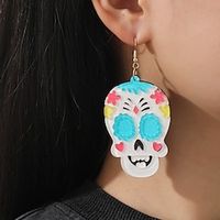 1 Pair Drop Earrings Earrings For Women's Halloween Daily Festival Acrylic Resin Geometrical Holiday Fashion Birthday Lightinthebox - thumbnail