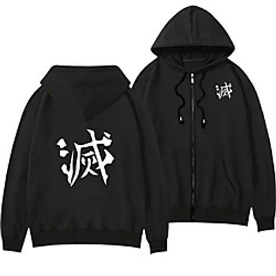 Inspired by Demon Slayer: Kimetsu no Yaiba Kamado Tanjiro Anime Cartoon Polyester  Cotton Blend Anime Harajuku Graphic Kawaii Hoodie For Women's  Men's  Couple's Lightinthebox