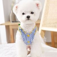 Dog Cat Dress Plaid / Check Animal Fashion Cute Sports Casual / Daily Dog Clothes Puppy Clothes Dog Outfits Soft Red Blue Costume for Girl and Boy Dog Cloth XS S M L XL miniinthebox - thumbnail