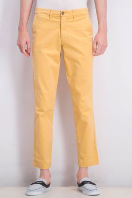 Mens Essential Khaki Slim Pants  Yellow
