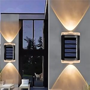 Solar Light Waterproof Solar Led Light Outdoor Sunlight Up and Down Lamp for Garden Street Landscape Balcony Decor Solar Wall Lamp Outdoor miniinthebox