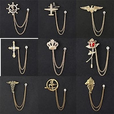 Hunger Games Mockingjay Brooch Pins Men's Women's Movie Cosplay Cosplay Red flowers Blue flowers Golden cross Masquerade Lightinthebox