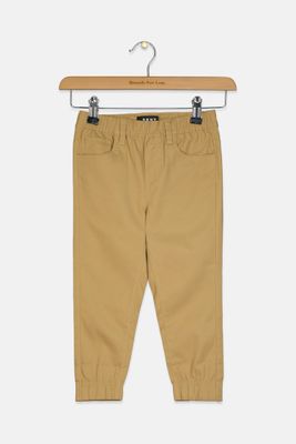 Toddler Boys Pull On Jogger Pants Khaki Toddler Boys Pull On Jogger Pants Khaki