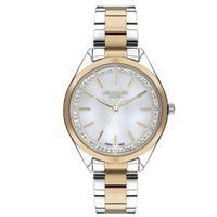 Lee Cooper Women's Quartz Movement Watch, Analog Display and Metal Strap, Silver - LC07497.220