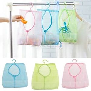 Laundry Basket Kitchen Bathroom Clothesline Storage Dry Pillow Shelf Mesh Bag Hook Clothespin Multi-purpose Net Bag Organizer Lightinthebox