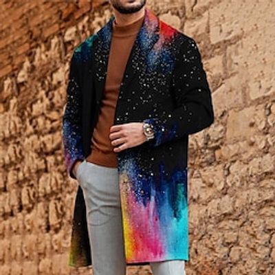 Gradient Business Abstract Men's Coat Work Wear to work Going out Fall Winter Turndown Long Sleeve Black S M L Polyester Weaving Jacket Lightinthebox Gradient Business Abstract Men's Coat Work Wear to work Going out Fall Winter Turndown Long Sleeve Black S M L Polyester Weaving Jacket Lightinthebox