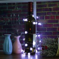Battery Powered 2.2M 20LEDs Copper Wire Snowflake Flexible String Light For Party Christmas Wedding