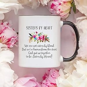 1pc Ceramic Coffee Mug - 11oz - Sisters By Heart - Perfect for Summer and Winter Drinks - Home Kitchen Item - Birthday Gift Lightinthebox