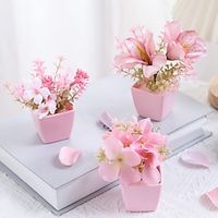 3pcsSet Evergreen Plants Simulating Plastic Mini Potted Plants Suitable For Decorating Homes Kitchens Restaurants Tabletops Windowsills Bookshelves Courtyards Gardens And Offices Lightinthebox - thumbnail