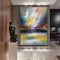 Handmade Oil Painting Canvas Wall Art Decoration Modern Abstract for Home Decor Rolled Frameless Unstretched Painting Lightinthebox