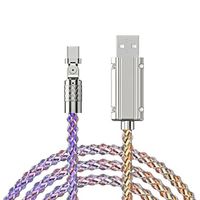 1 Pack USB C Cable Lightning Cable 100W 3.3ft USB A to USB C USB A to Lightning USB A to micro B 6 A Fast Charging Durable 360° Rotation LED Display For Macbook iPad Samsung Phone Accessory Lightinthebox - thumbnail
