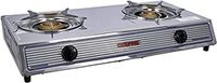 Geepas Automatic Ignition System Stainless Steel Gas Cooker 2 Burner-(Silver)-(GGC31033) Geepas Automatic Ignition System Stainless Steel Gas Cooker 2 Burner-(Silver)-(GGC31033)