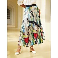 Elegant Pleated Tencel Maxi Skirt Lightinthebox