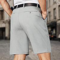 Men's Dress Shorts Casual Shorts High Rise Solid Colored Breathable Lightweight Knee Length Casual Basic Classic White gray Black High Waist Inelastic Lightinthebox