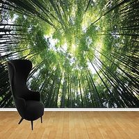 Landscape Wallpaper Mural Art Deco Forest Trees Wall Covering Sticker Peel and Stick Removable PVC/Vinyl Material Self Adhesive/Adhesive Required Wall Decor for Living Room Kitchen Bathroom miniinthebox