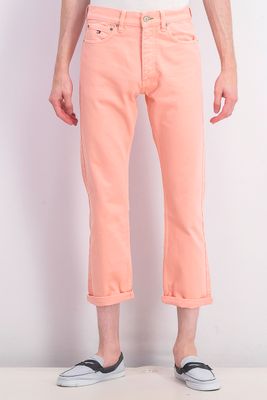 Mens Classic Straight Jeans Pink/Orange Mens Classic Straight Jeans Pink/Orange