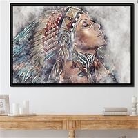 People Wall Art Canvas Beautiful Woman Face Prints and Posters Portrait Pictures Decorative Fabric Painting For Living Room Pictures No Frame miniinthebox - thumbnail