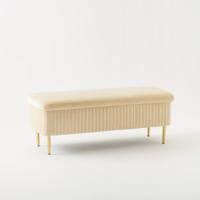 Quilted Rectangular Bench - 118x44x44 cms