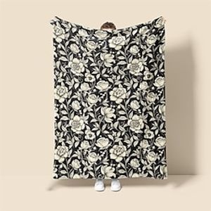 Floral Pattern Flannel Throw Blankets Warm All Seasons Room Decoration Gifts Home Decor Lightinthebox