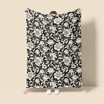 Floral Pattern Flannel Throw Blankets Warm All Seasons Room Decoration Gifts Home Decor Lightinthebox