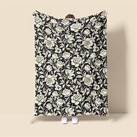 Floral Pattern Flannel Throw Blankets Warm All Seasons Room Decoration Gifts Home Decor Lightinthebox - thumbnail