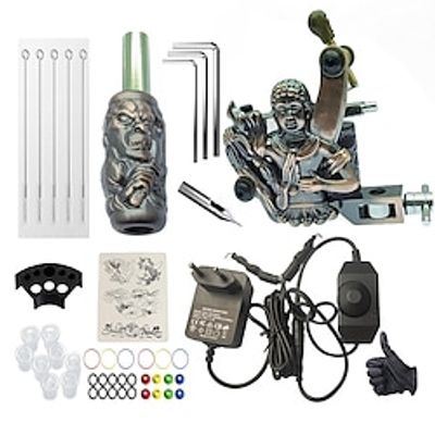 BaseKey Professional Tattoo Kit Tattoo Machine - 1 pcs Tattoo Machines, Professional Aluminum Alloy 16 W Coil Tattoo Machine Lightinthebox