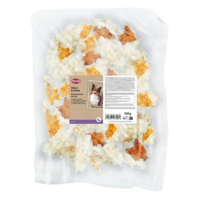 Trixie Natural & Dried Rabbit Skin With Fur Dog Treat - 500G