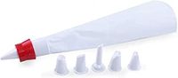 Royalford 5 Nozzle Set with Icing Bag - Icing Piping Cream Pastry Bag DIY Cake Decorating Tools -White -RF1661-IB6