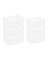 Homesmiths Storage Box 3 Pieces Small & 3 Pieces Medium Set Clear