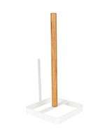 Little Storage Wire & Bamboo Paper Towel Holder