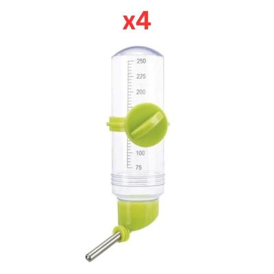 Trixie Clear Waterbottle For Small Pets - Lime 250ml (Pack Of 4)