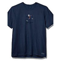 Men's Unisex Tee T shirt Shirt Hot Stamping Graphic Prints Portrait Plus Size Print Short Sleeve Casual Tops 100% Cotton Basic Designer Big and Tall Round Neck Navy Blue / Sports / Summer miniinthebox - thumbnail
