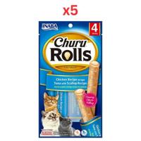 Inaba Churu Chicken Recipe Wraps Tuna With Scallop Recipe 30G-3 Pouches Per Pack (Pack of 5)