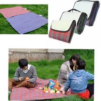 59x79" Outdoor Beach Picnic Folding Camping Mat Waterproof Mat Moistureproof Plaid Blanket